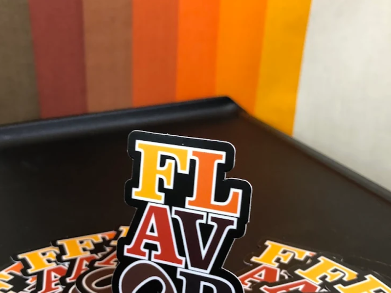 Flavor Vintage stickers by Sticker Supply Shop